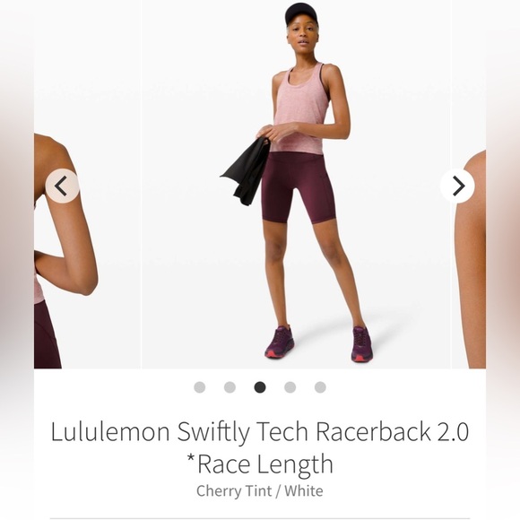 lululemon athletica Women's Swiftly Tech Racerback 2.0 - Cherry Tint - Picture 3 of 14